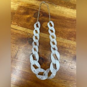 Metal and Lucite Link Necklace